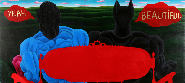 Suzana Dan - The Morning After, acrilic pe panza, 80 x 140 cm, 2006